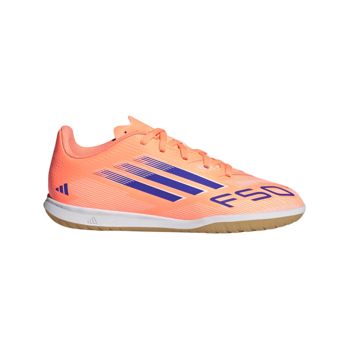 Adidas Jr F50 Club IC-BEAORA/LUCBLU/FTWWHT product image 1, provided for visual reference and product detail review