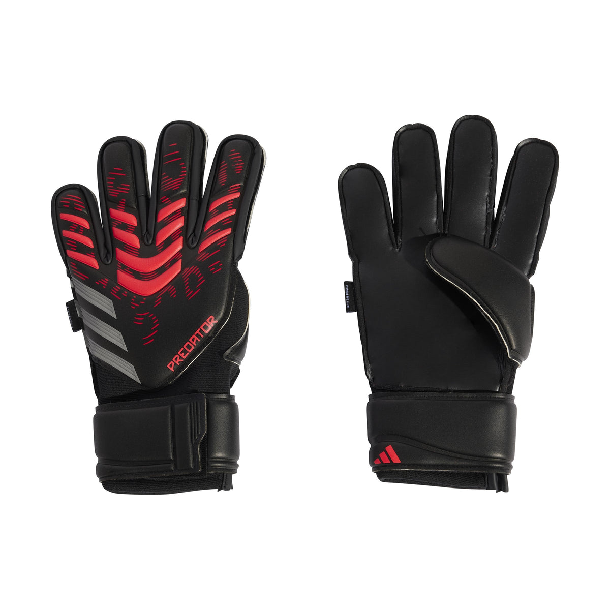 adidas PREDATOR MATCH J FINGERSAVE GLOVES - Black/ Lucid Red” product image 3, provided for visual reference and product