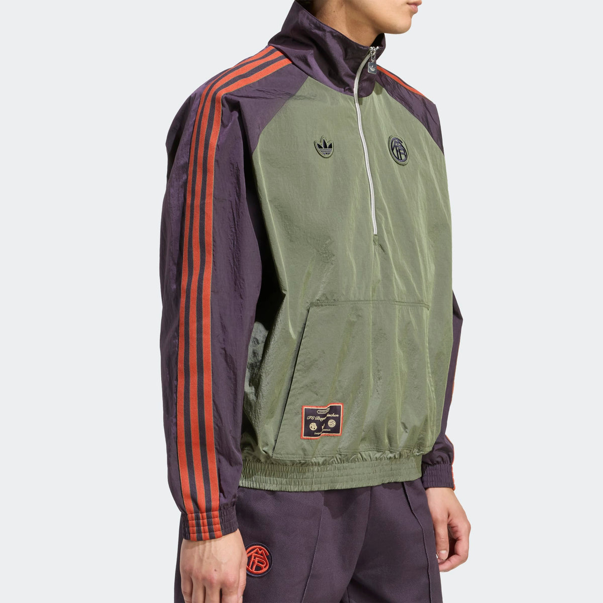 Adidas FC Bayern Munich Icon 1/2 Zip Jacket product image 3, provided for visual reference and product detail review