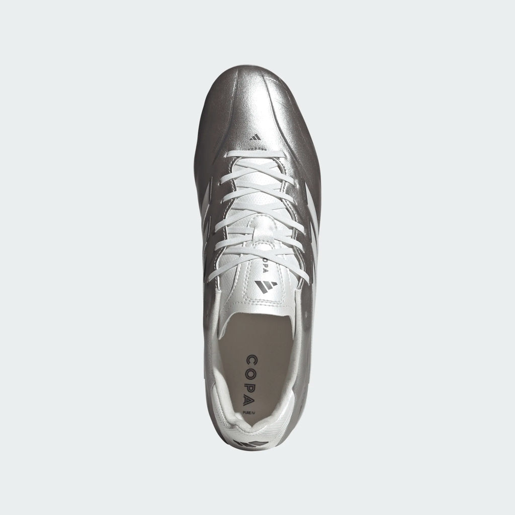 Adidas Copa Pure IV League FG/MG-Silver/White product image 4, provided for visual reference and product detail review