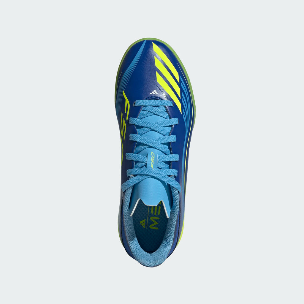 Adidas Jr Messi F50 League Turf Soccer Shoes-ROYBLU/SYELLO/SEBLBU product image 7, provided for visual reference and product