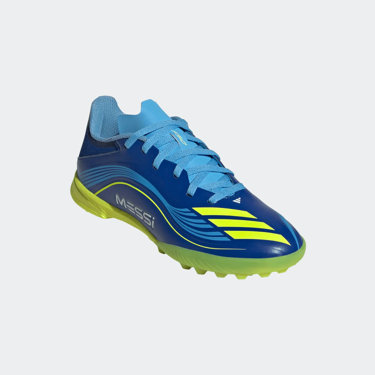 Adidas Jr Messi F50 League Turf Soccer Shoes-ROYBLU/SYELLO/SEBLBU product image 6, provided for visual reference and product