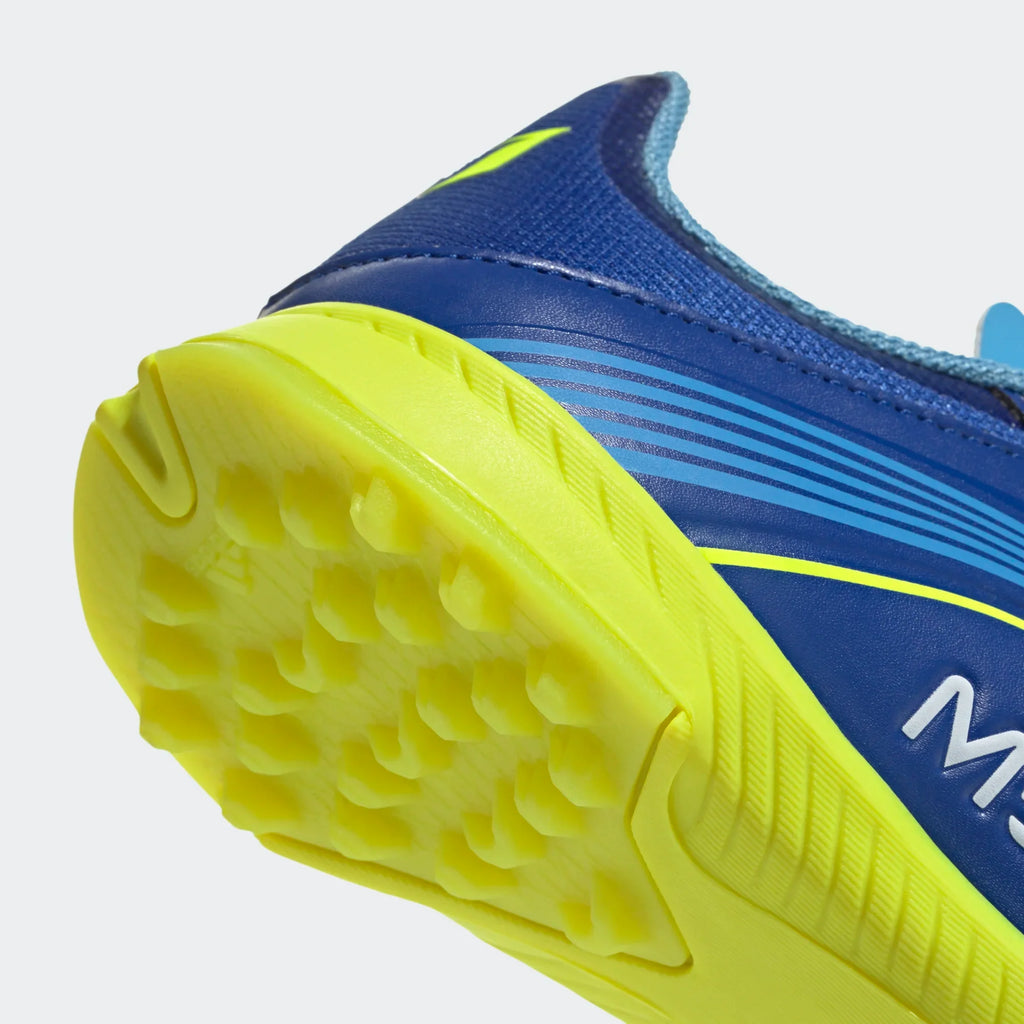 Adidas Jr Messi F50 League Turf Soccer Shoes-ROYBLU/SYELLO/SEBLBU product image 4, provided for visual reference and product