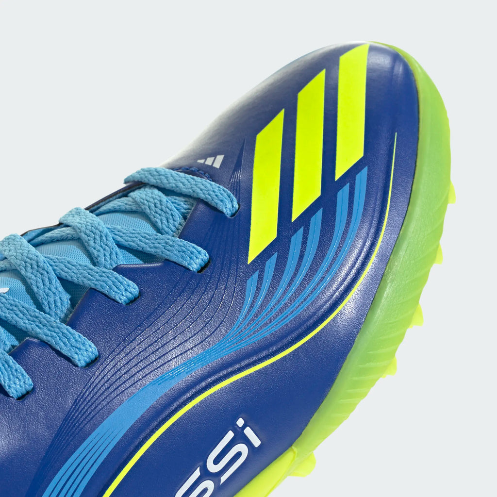 Adidas Jr Messi F50 League Turf Soccer Shoes-ROYBLU/SYELLO/SEBLBU product image 5, provided for visual reference and product