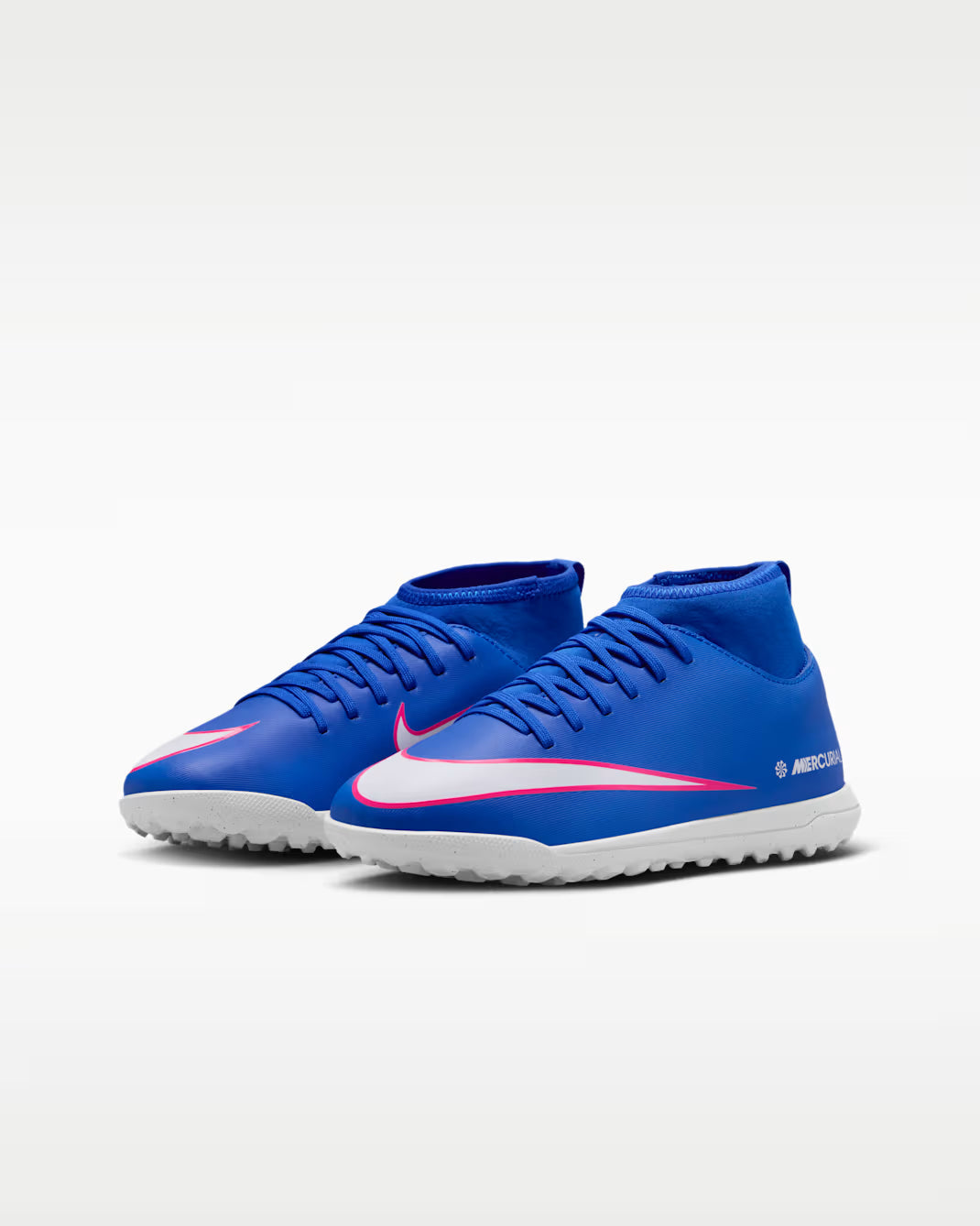 MERCURIAL SUPERFLY 10 CLUB TF JR - Racer Blue/White product image 2, provided for visual reference and product detail review