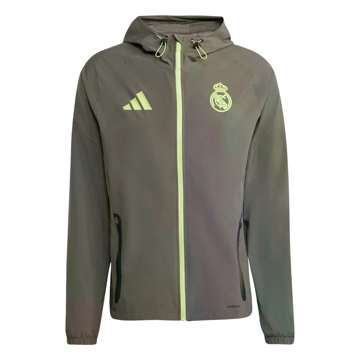 Real Madrid Tiro 25 Competition Vis Tech Travel Jacket product image 1, provided for visual reference and product detail
