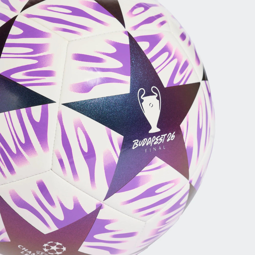 Adidas Champions League Budapest Club Soccer Ball 26/27-WHITE/SHOPUR product image 4, provided for visual reference and