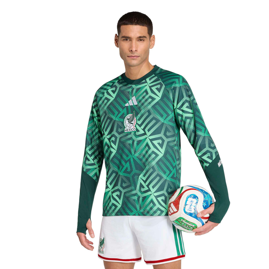 Adidas Mexico 26 Home Pre Match Warm Top product image 2, provided for visual reference and product detail review