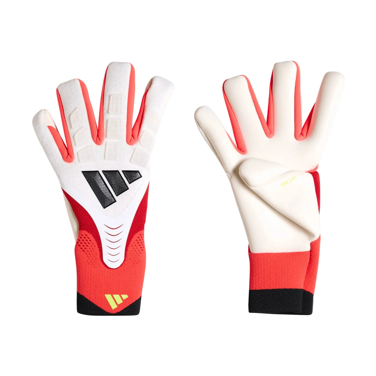 Adidas Predator PRO Gk Gloves- WHITE/LUCRED/BLACK product image 1, provided for visual reference and product detail review