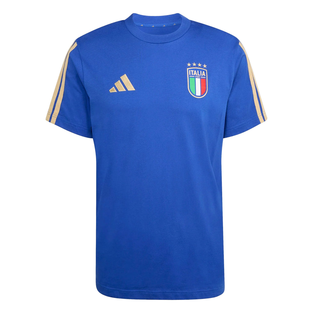 Adidas Italy DNA T-Shirt-Blue product image 1, provided for visual reference and product detail review