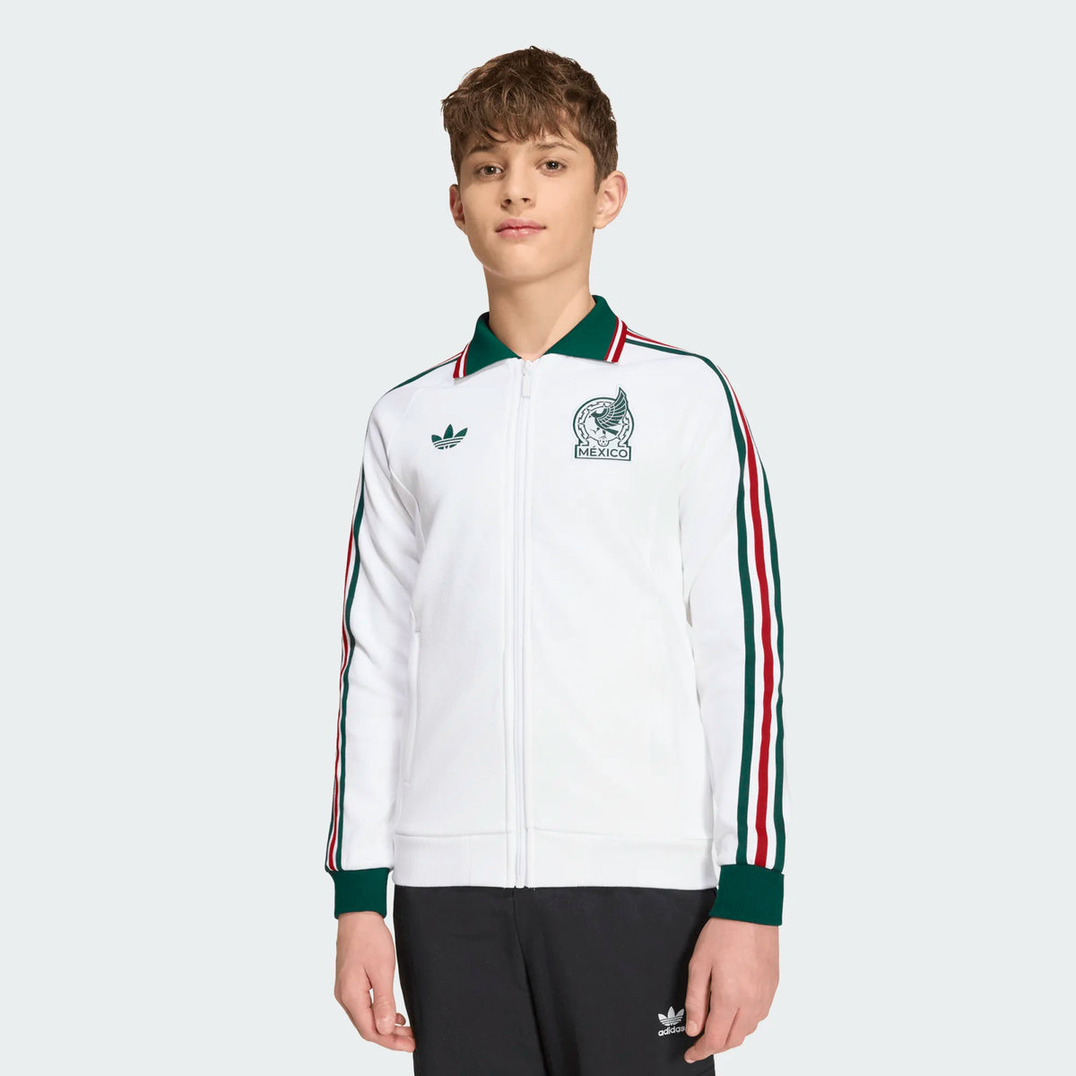 Adidas Youth Mexico Away Anthem Jacket product image 3, provided for visual reference and product detail review