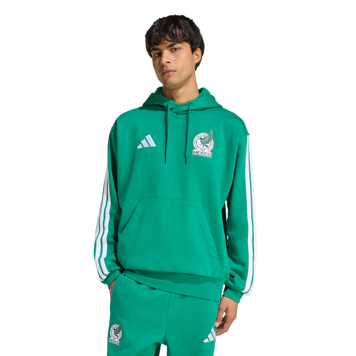Adidas Mexico DNA Fleece Hoodie-Green product image 2, provided for visual reference and product detail review