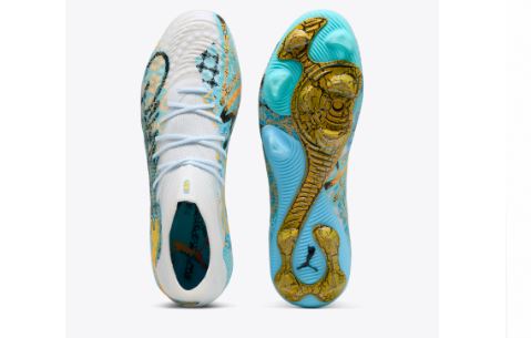 Puma Future 9 Ultimate Playmaker Fg - White-Vibrant Blue-Sun Stream-Light A product image 3, provided for visual reference