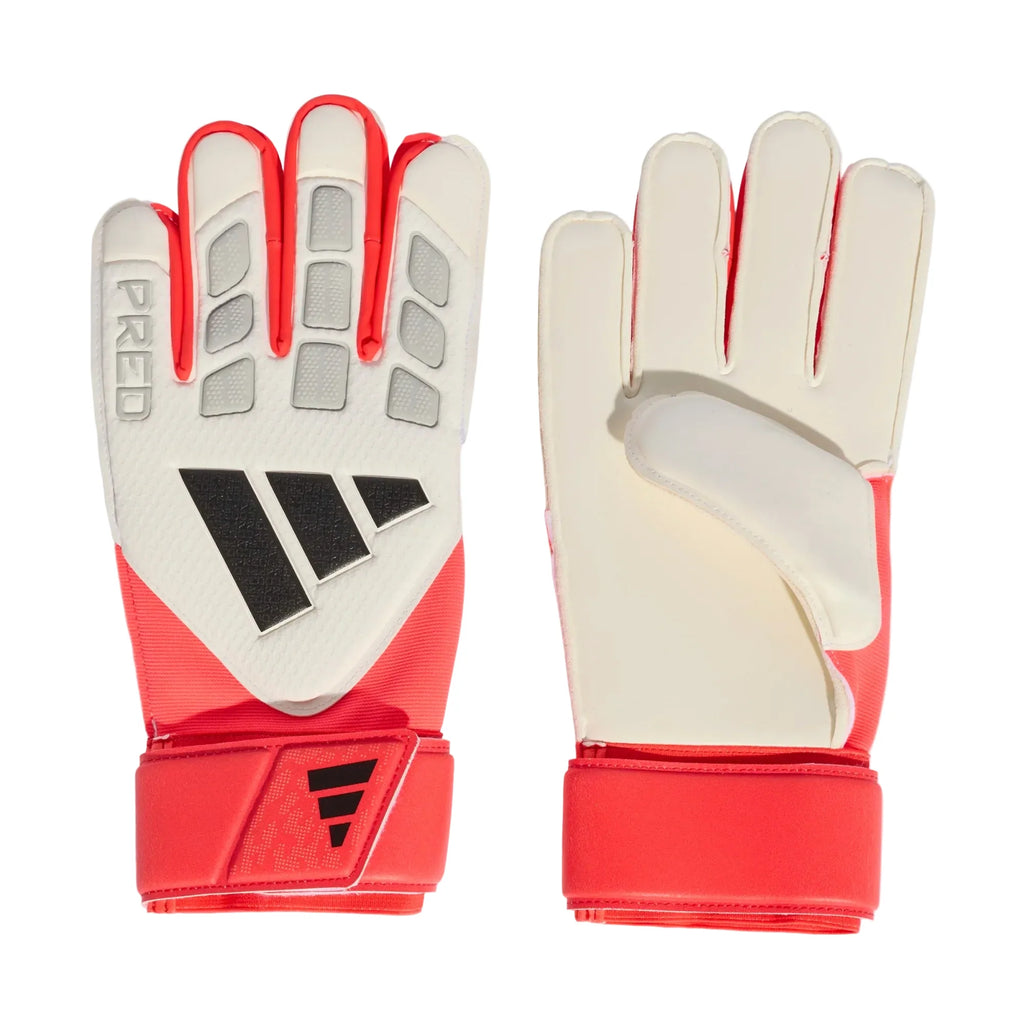 Adidas Predator Match Gk Gloves-WHITE/LUCRED/BLACK product image 1, provided for visual reference and product detail review