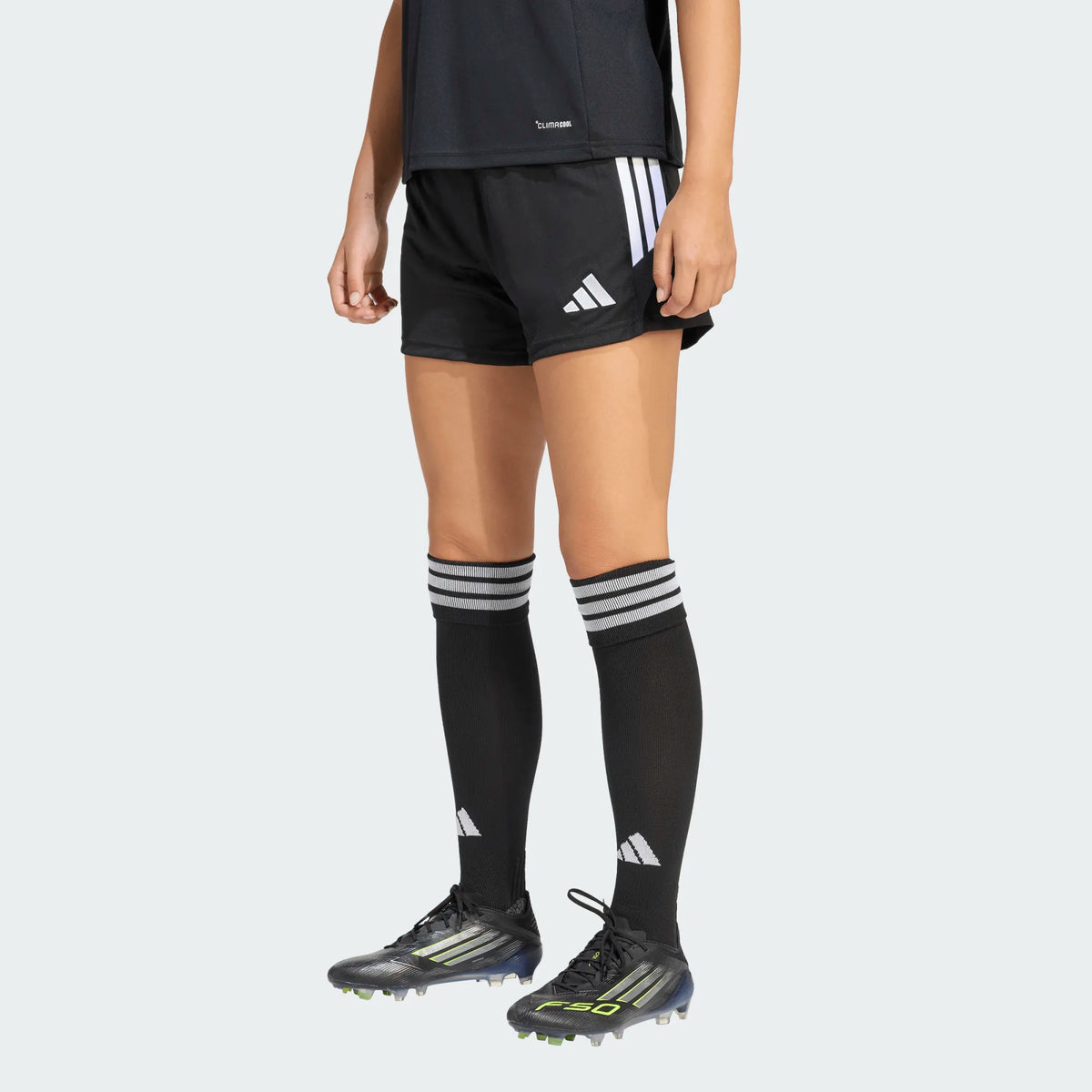 Adidas Women Tiro26 League Short Shorts-Black/White product image 3, provided for visual reference and product detail review