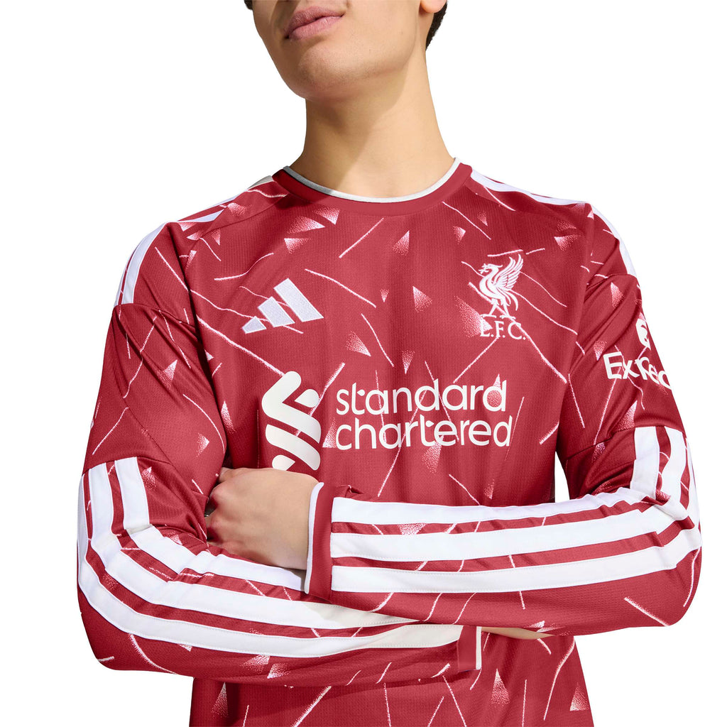 Adidas Men Liverpool FC Long Sleeve Stadium Home Soccer Jersey 26/27 product image 3, provided for visual reference and