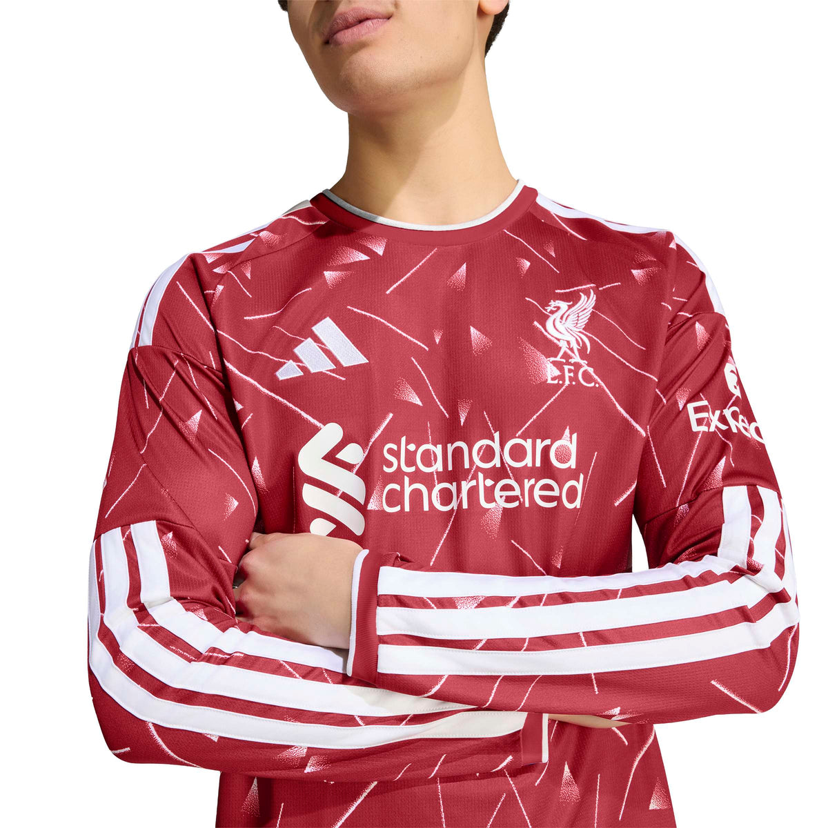Adidas Men Liverpool FC Long Sleeve Stadium Home Soccer Jersey 26/27 product image 3, provided for visual reference and