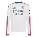 Adidas Youth Real Madrid Long Sleeve Home Stadium Jersey 26/27 product image 1, provided for visual reference and product