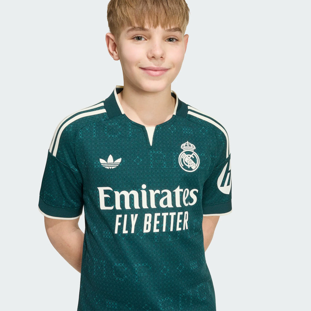 Adidas Youth Real Madrid Away Stadium Jersey 26/27 product image 3, provided for visual reference and product detail review