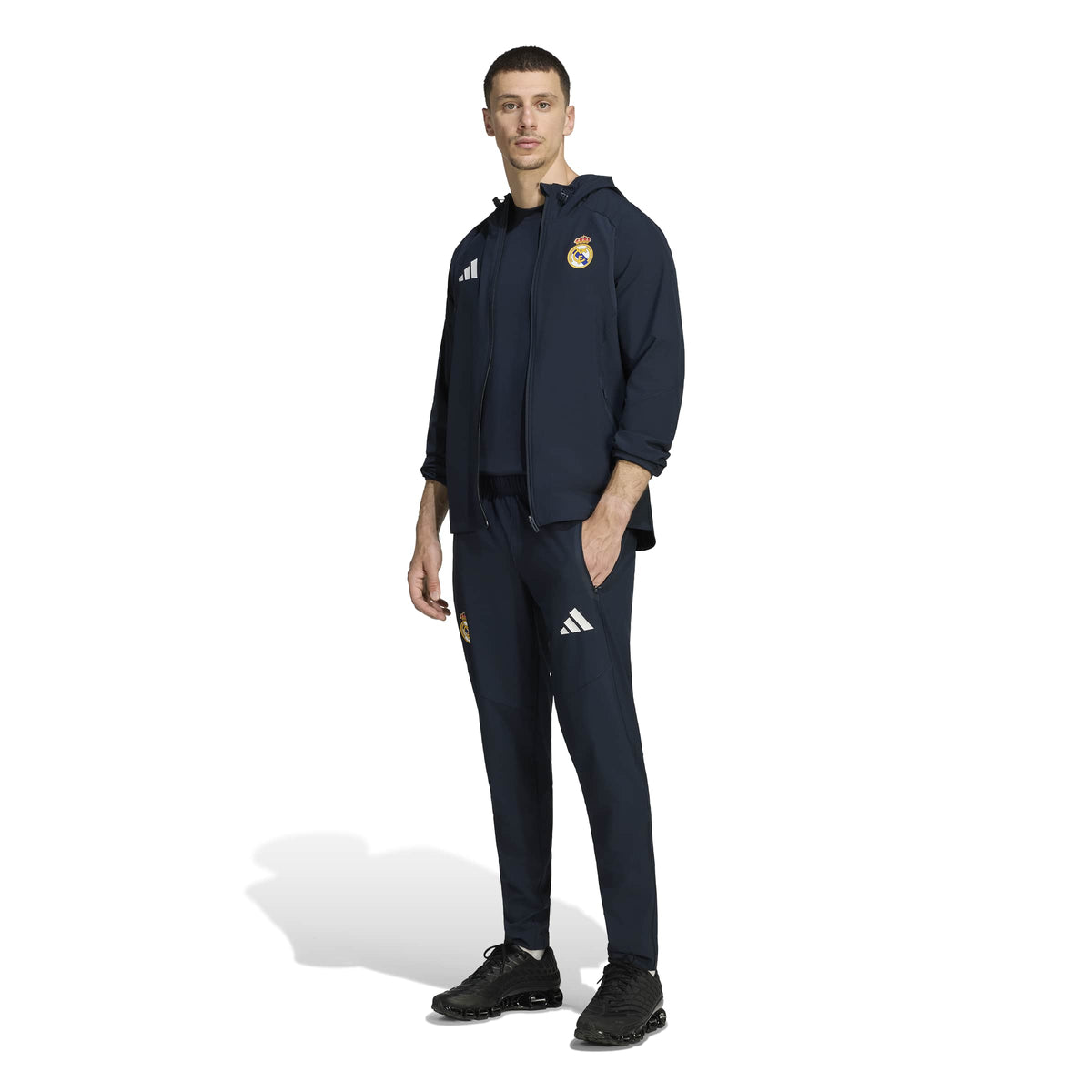 Adidas Real Madrid Tiro Travel Full Zip Windbreaker product image 4, provided for visual reference and product detail review