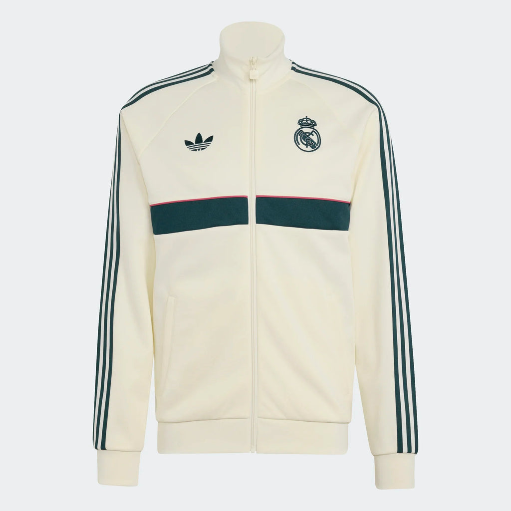Adidas Men Real Madrid Originals Track Top Ivory product image 1, provided for visual reference and product detail review