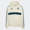 Adidas Men Real Madrid Originals Hoodie IVORY product image 1, provided for visual reference and product detail review