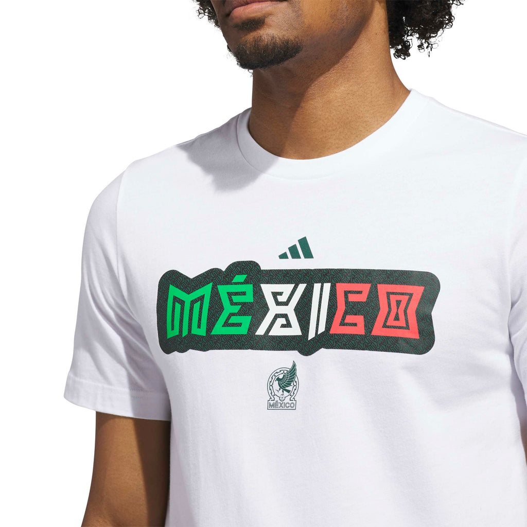Adidas FIFA World Cup 26 Mexico Home Graphic T-Shirt - White product image 7, provided for visual reference and product