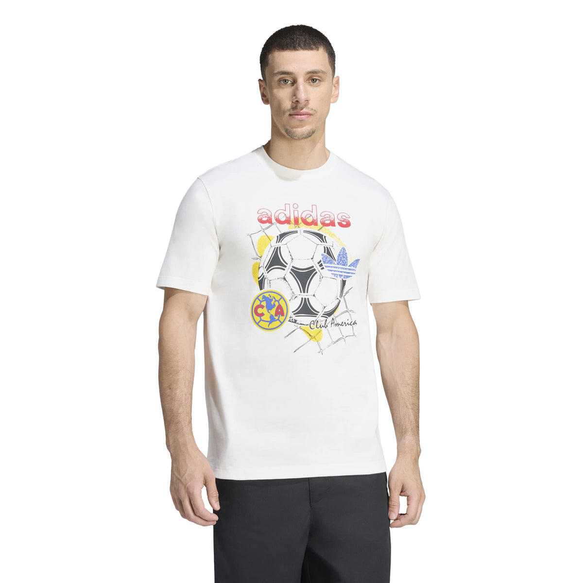 Adidas Club America Seasonal Graphic T-Shirt product image 1, provided for visual reference and product detail review