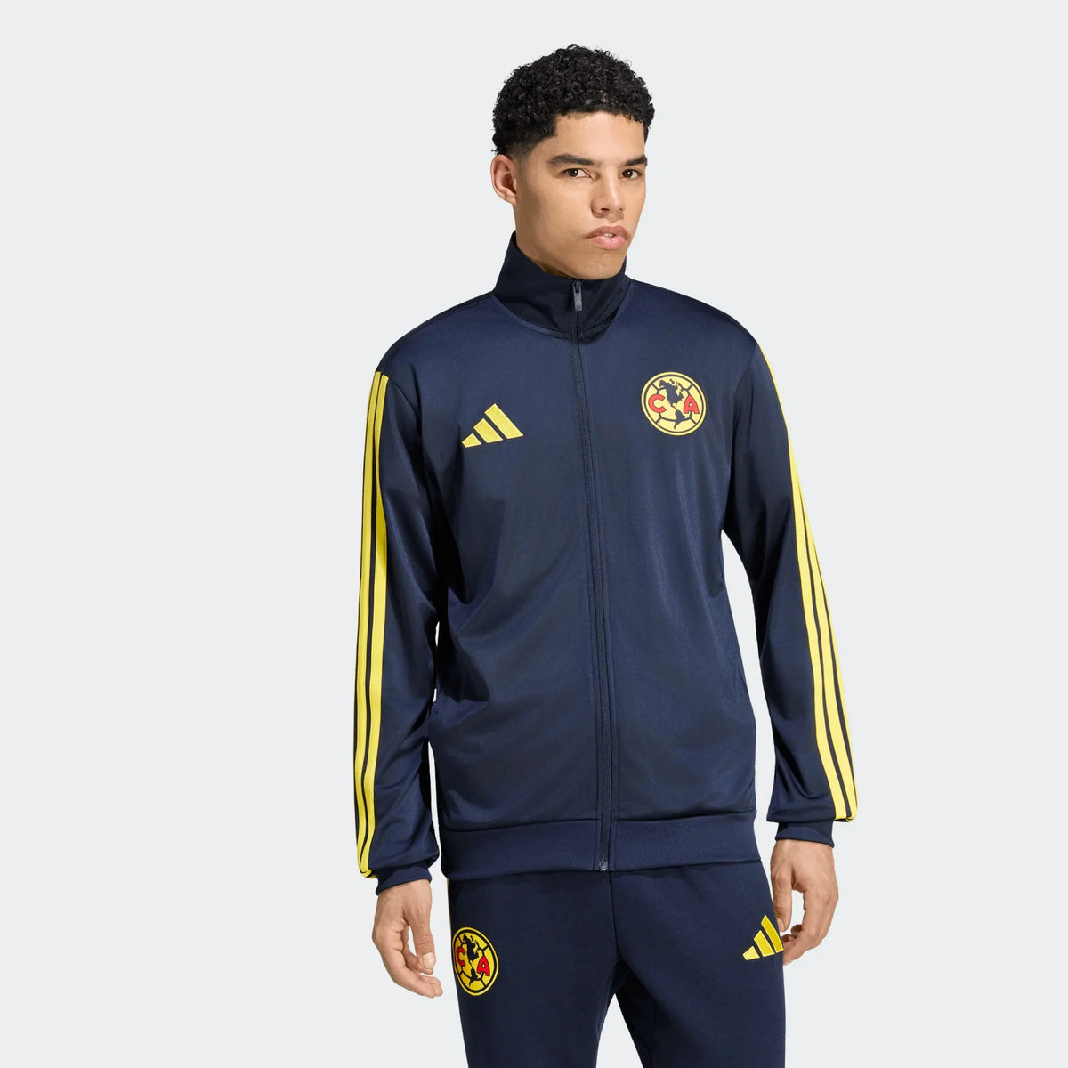 Adidas Club America DNA Track Top Jacket - Navy/Yellow product image 2, provided for visual reference and product detail
