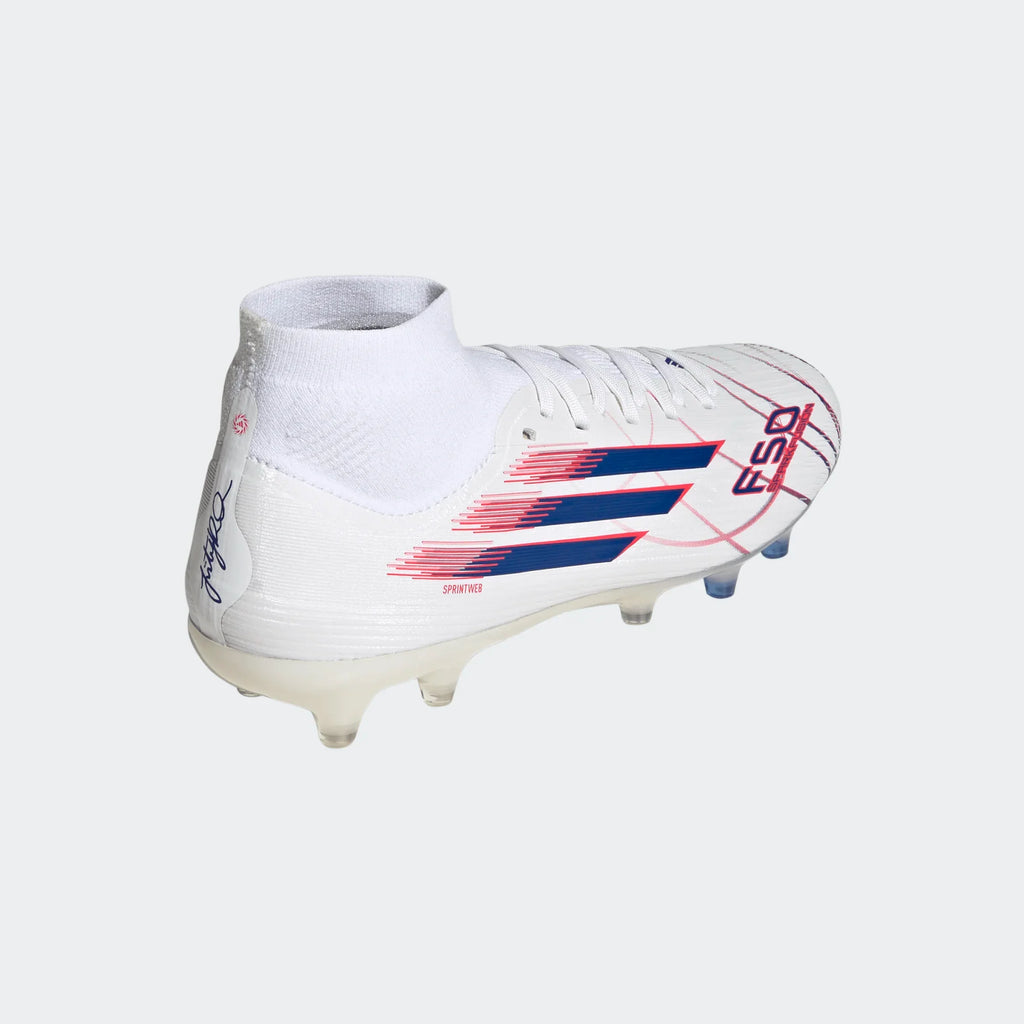 Adidas Women F50 SPARKFUSION Pro FG/AG-FTWWHT/ROYBLU/LUCRED product image 6, provided for visual reference and product