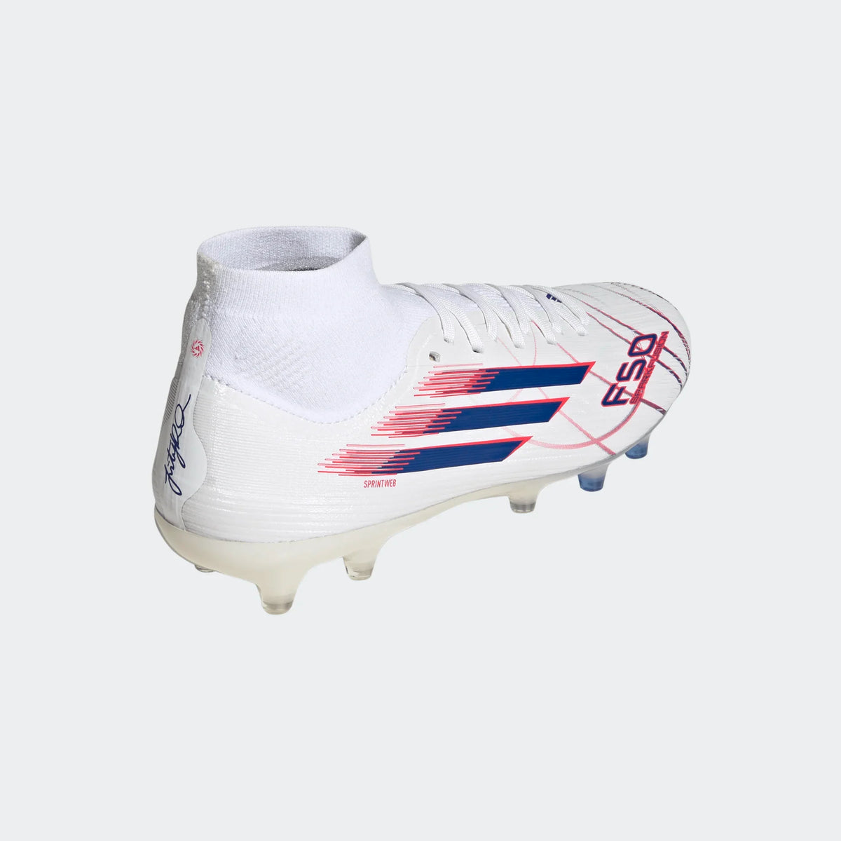 Adidas Women F50 SPARKFUSION Pro FG/AG-FTWWHT/ROYBLU/LUCRED product image 6, provided for visual reference and product
