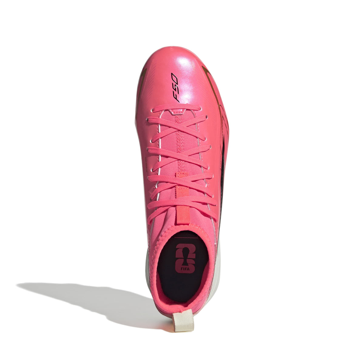 Adidas Jr. F50 Hyperfast League Mid Firm Ground Soccer Cleats product image 3, provided for visual reference and product