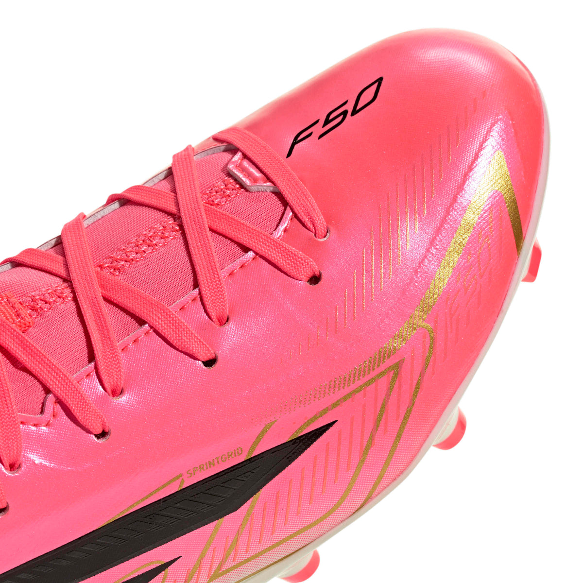 Adidas Jr. F50 Hyperfast League Mid Firm Ground Soccer Cleats product image 6, provided for visual reference and product