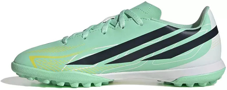 Adidas Jr. F50 Hyperfast Club Turf - PULMIN/NTNAVY/SOLLEM product image 2, provided for visual reference and product detail