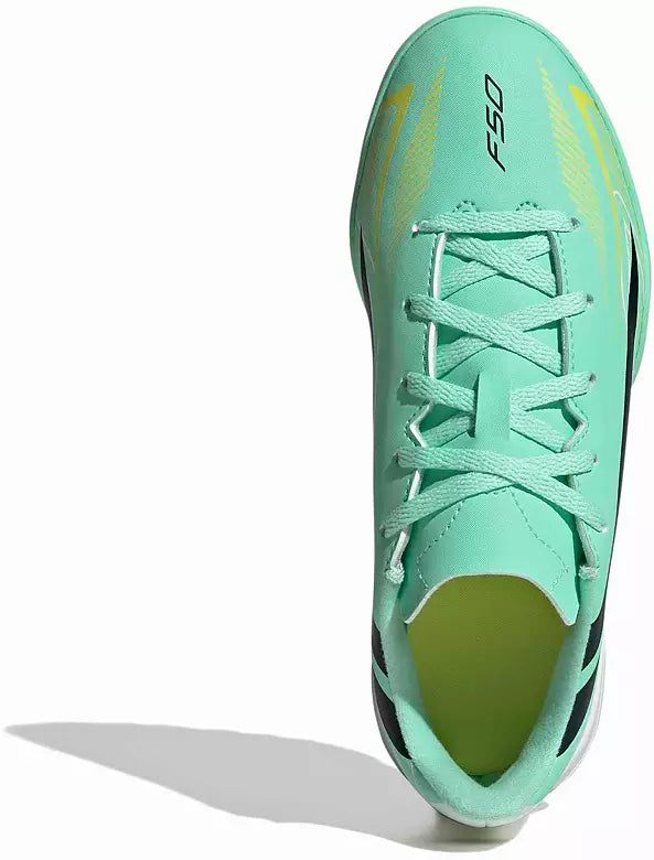 Adidas Jr. F50 Hyperfast Club Turf - PULMIN/NTNAVY/SOLLEM product image 4, provided for visual reference and product detail