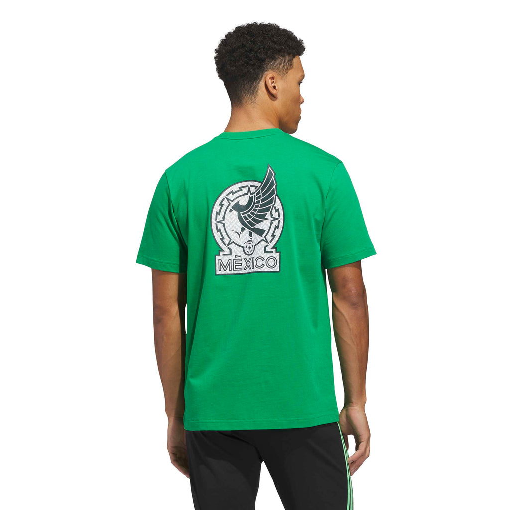 Adidas Men Mexico World Cup Away Graphic T-Shirt-Green product image 2, provided for visual reference and product detail