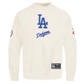 PRO STANDAR LOS ANGELES DODGERS MODERN ORIGINALS Men FLC CREWNECK - EGG product image 1, provided for visual reference and