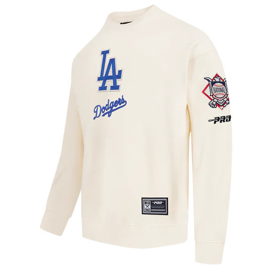 PRO STANDAR LOS ANGELES DODGERS MODERN ORIGINALS Men FLC CREWNECK - EGG product image 2, provided for visual reference and