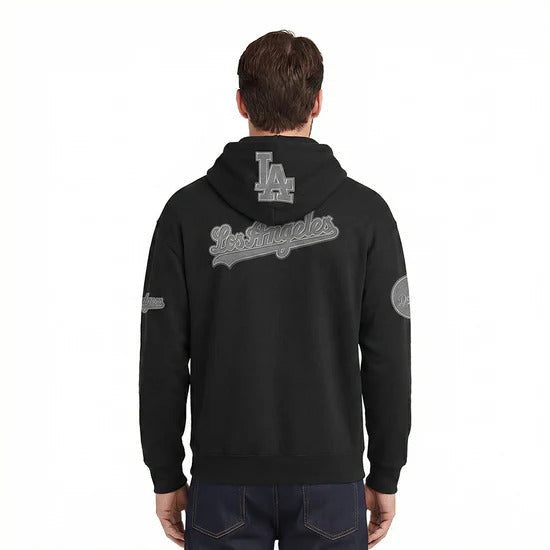PRO STANDAR LOS ANGELES DODGERS REVERSE FRENCH TERRY Men DROP SHOULDER FLC PO HOODIE product image 4, provided for visual