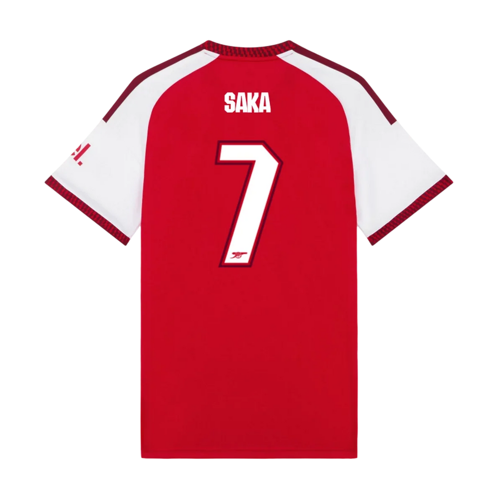 26/27 ARSENAL HOME SAKA 7 JERSEY - Cup Font product image 1, provided for visual reference and product detail review