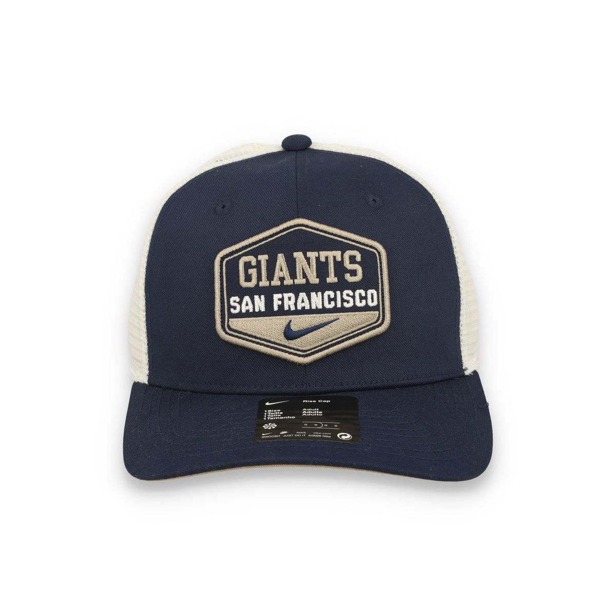 Nike San Francisco Giants RISE Trucker Hat - Navy/White product image 3, provided for visual reference and product detail