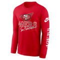 Nike Men San Francisco 49ers Rewind Long Sleeve T-Shirt product image 1, provided for visual reference and product detail
