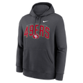 Nike San Francisco 49ers Club Pullover Hoodie - Gray product image 1, provided for visual reference and product detail review