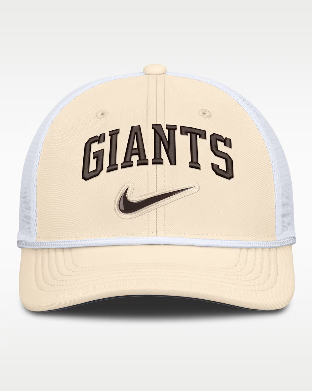 Nike San Francisco Giants RISE Trucker Hat - Beige/White product image 1, provided for visual reference and product detail