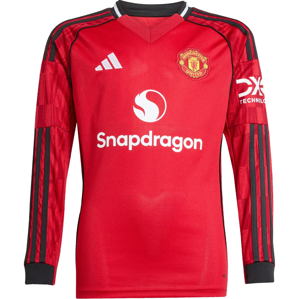 25/26 Manchester United Home Long Sleeve Youth Jersey product image 1, provided for visual reference and product detail