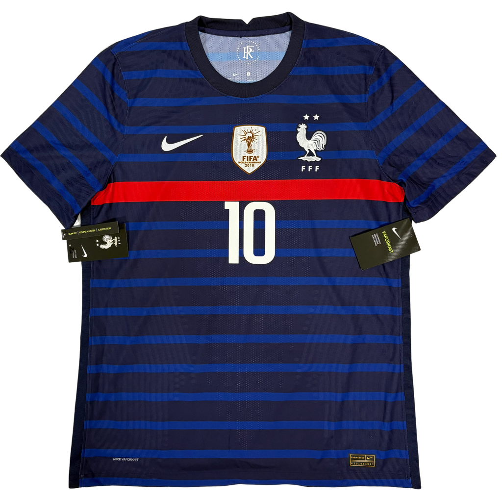 2020-2021 France Home Vapor Match Shirt Mbappe #10 - (L) product image 1, provided for visual reference and product detail