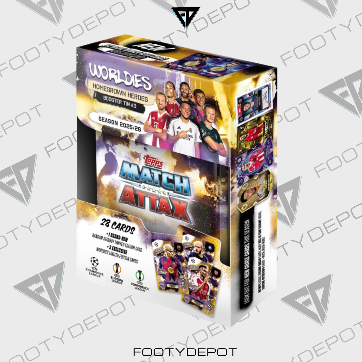 2025-26 Topps Match Attax Uefa Champions League Cards – Mini Tin (32 Cards + 3 Le) product image 4, provided for visual