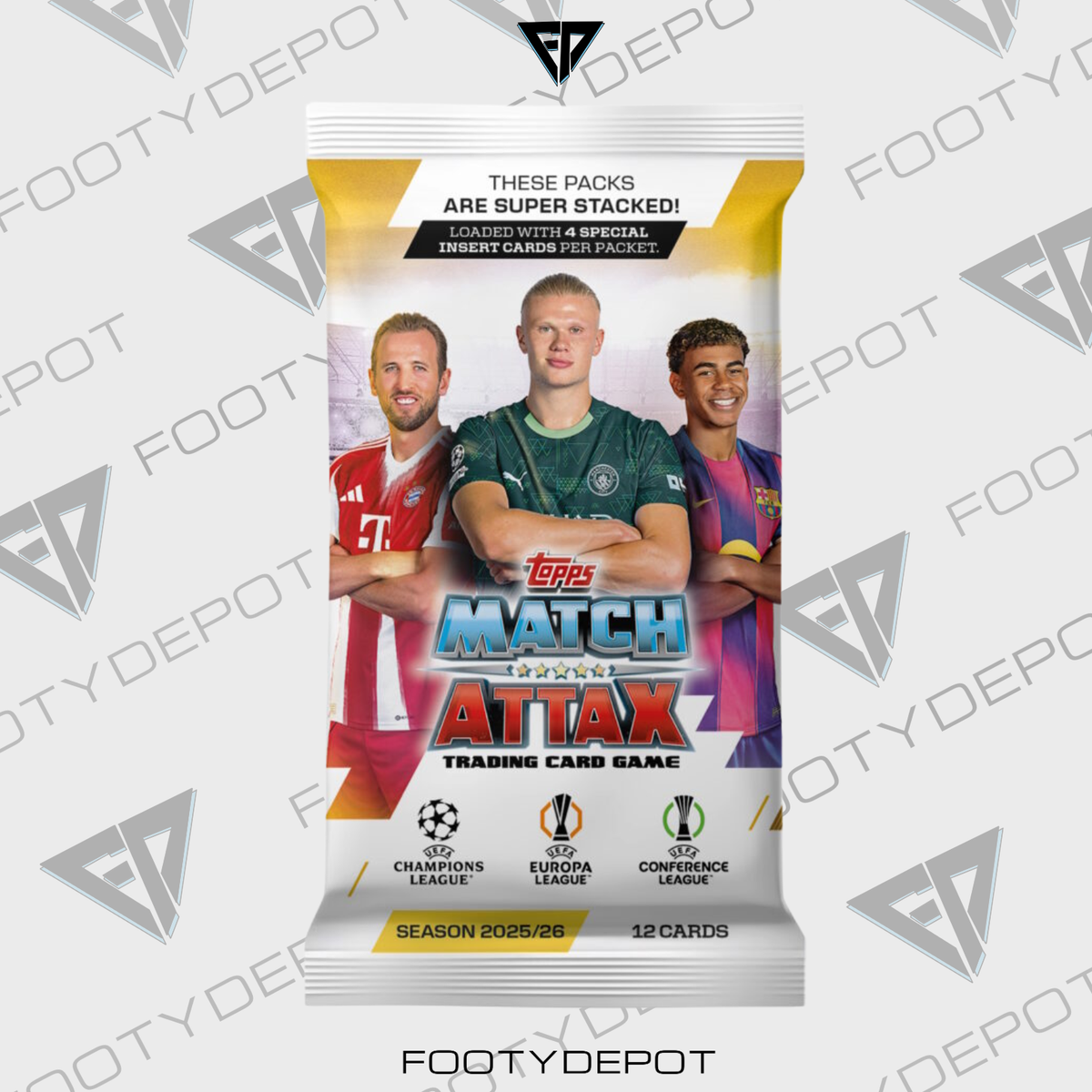 2025-26 Topps Match Attax Uefa Champions League Cards - (1 Pack) (12 Cards) product image 1, provided for visual reference