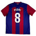 2023-2024 FC BARCELONA x THE ROLLING STONES HOME SHIRT PEDRI #8 - (XL) product image 1, provided for visual reference and