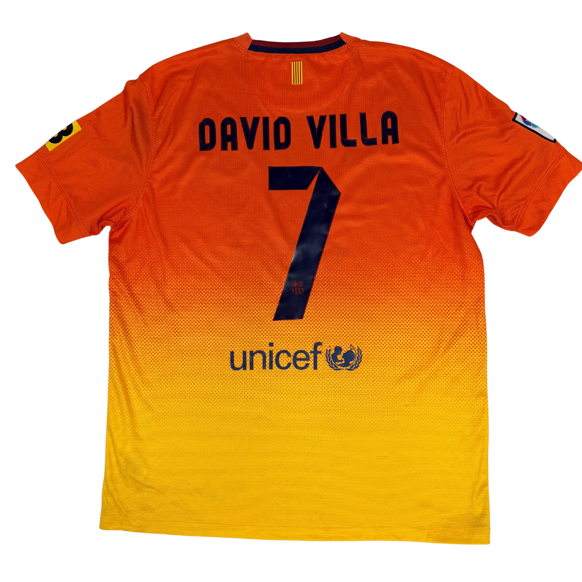 2012-2013 FC Barcelona Away Shirt Villa #7 - (L) product image 2, provided for visual reference and product detail review